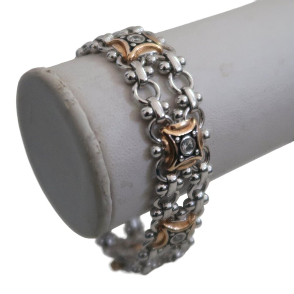JOHN MEDEIROS gold & silver tone link bracelet